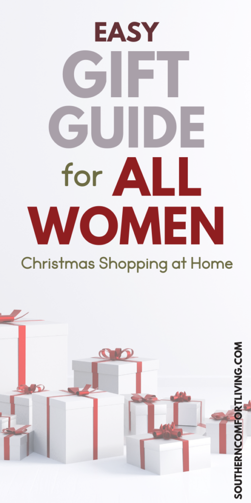 Easy gift guide for women. Shopping from home for christmas